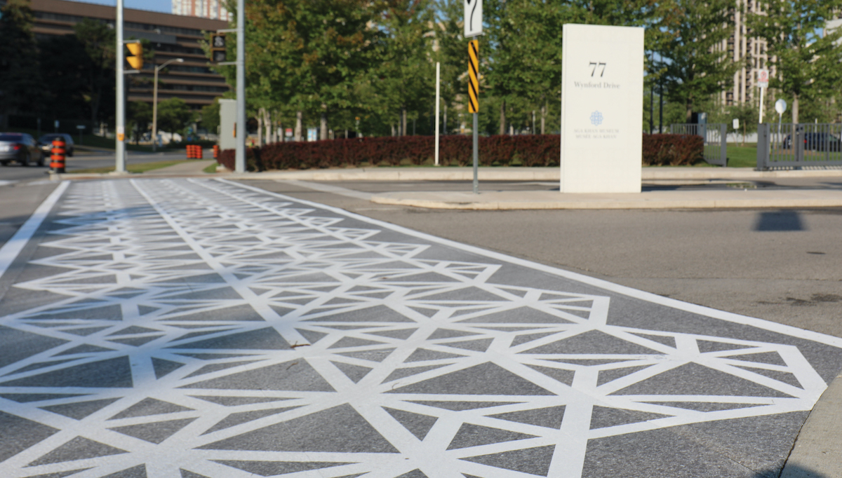 Redesigned crosswalk by artist, Javid Jah